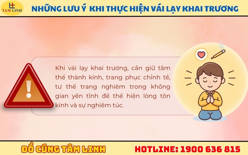 Những lưu ý quan trọng khi thực hiện vái lạy khai trương