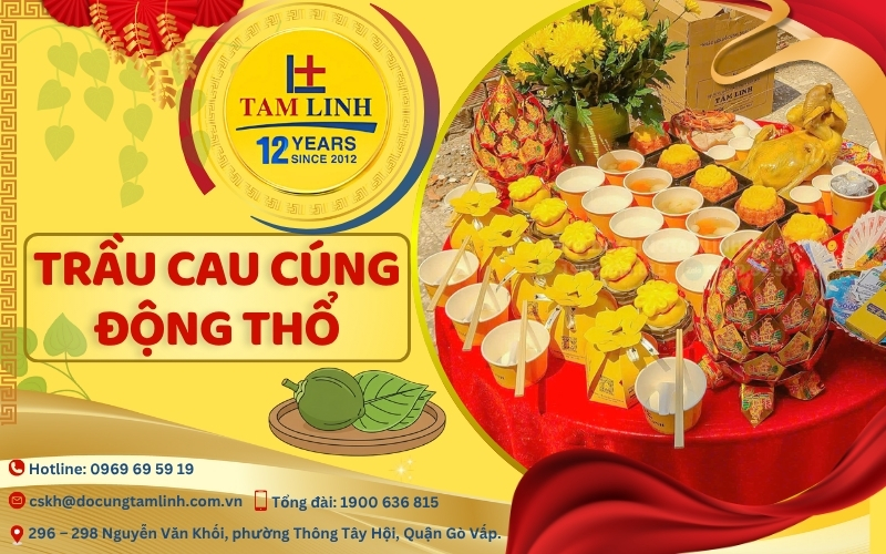 trầu cau cúng động thổ