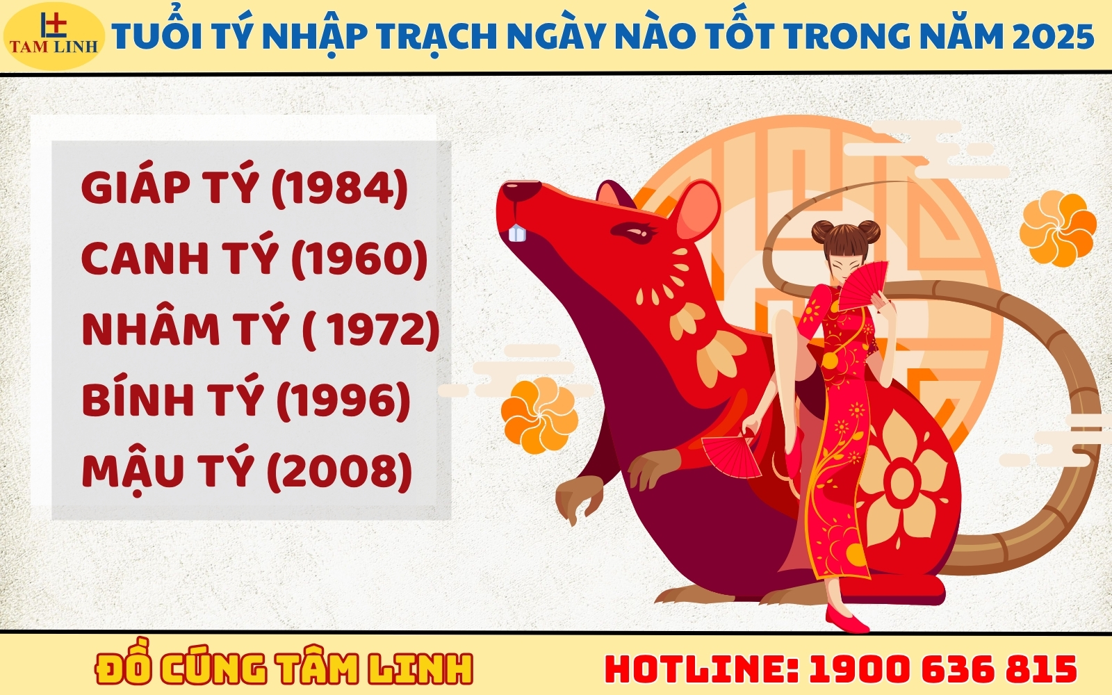 Tuổi Tý nhập trạch ngày nào tốt trong năm 2025