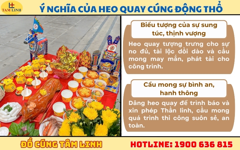 Ý nghĩa của heo quay cúng động thổ