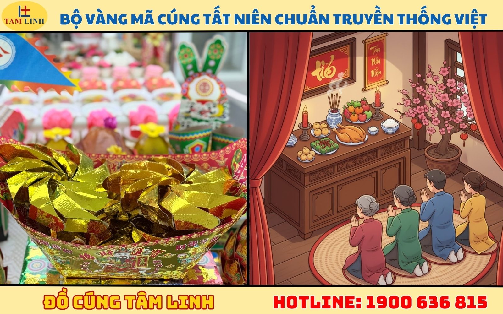 Bộ vàng mã cúng Tất Niên chuẩn truyền thống Việt