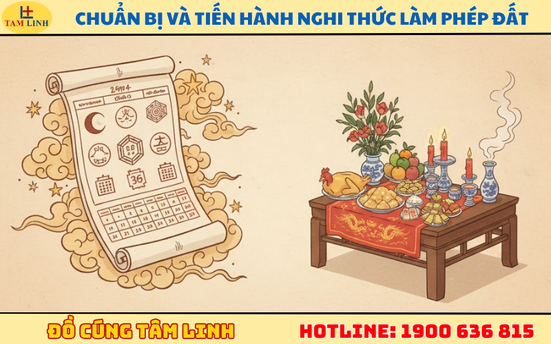 Các bước chuẩn bị và tiến hành nghi thức làm phép đất