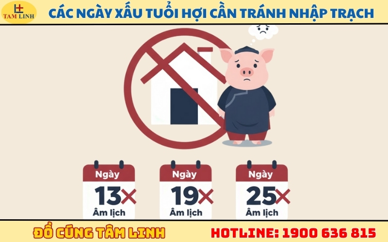 Các ngày XẤU tuổi Hợi cần tránh nhập trạch năm 2025