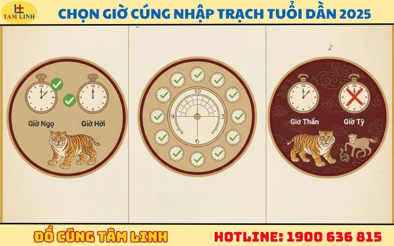 Chọn giờ Hoàng Đạo cúng nhập trạch cho tuổi Dần 2025