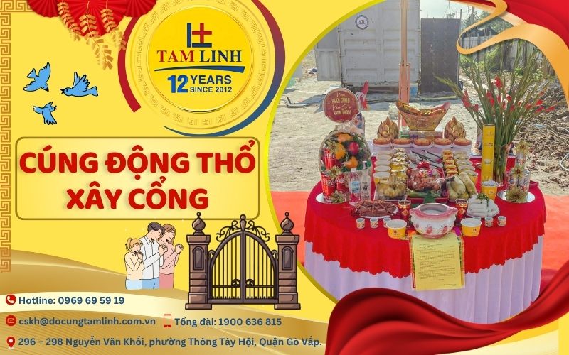 Cúng động thổ xây cổng chuẩn