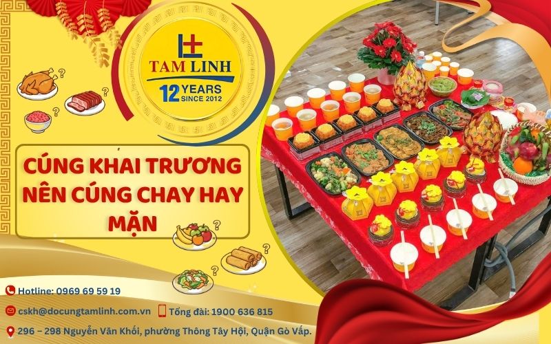 Cúng khai trương nên cúng chay hay mặn chuẩn