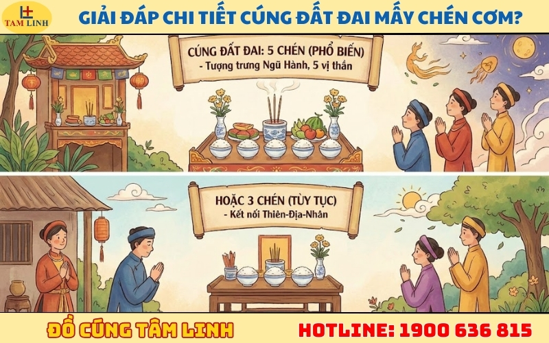 Giải đáp chi tiết cúng đất đai mấy chén cơm