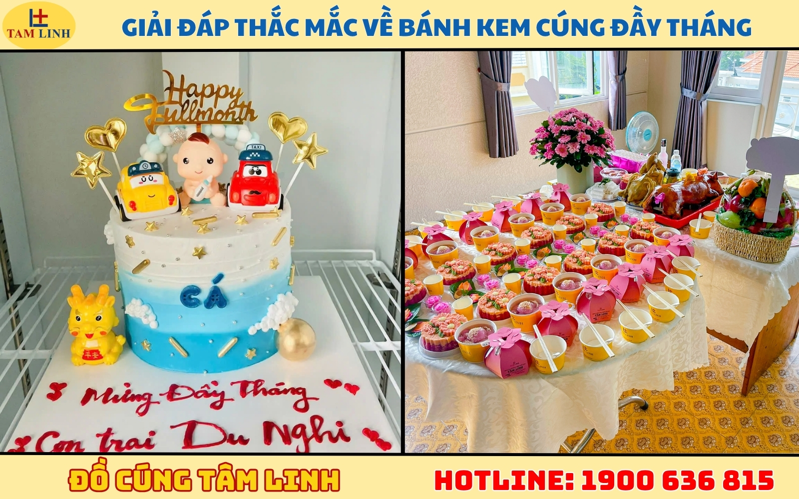 Giải đáp thắc mắc về bánh kem cúng đầy tháng