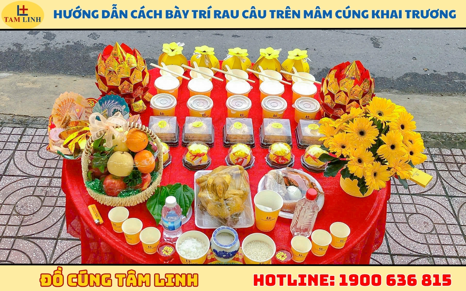 Hướng dẫn cách bày trí rau câu trên mâm cúng khai trương