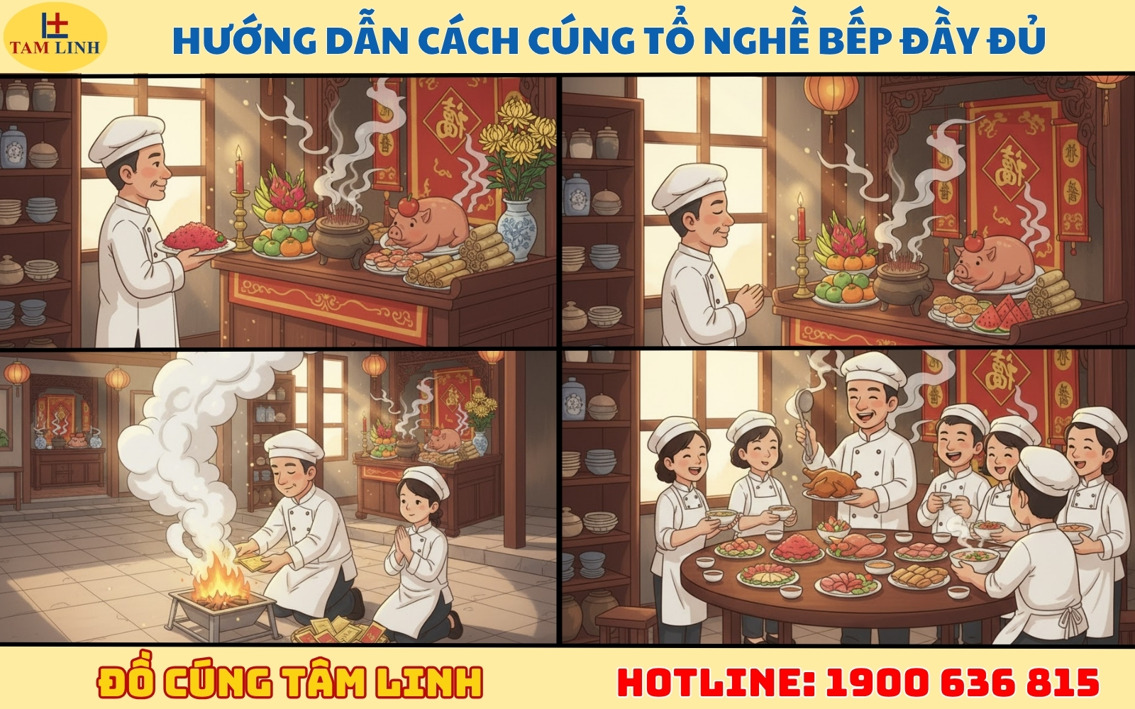 Hướng dẫn cách cúng tổ nghề bếp đầy đủ