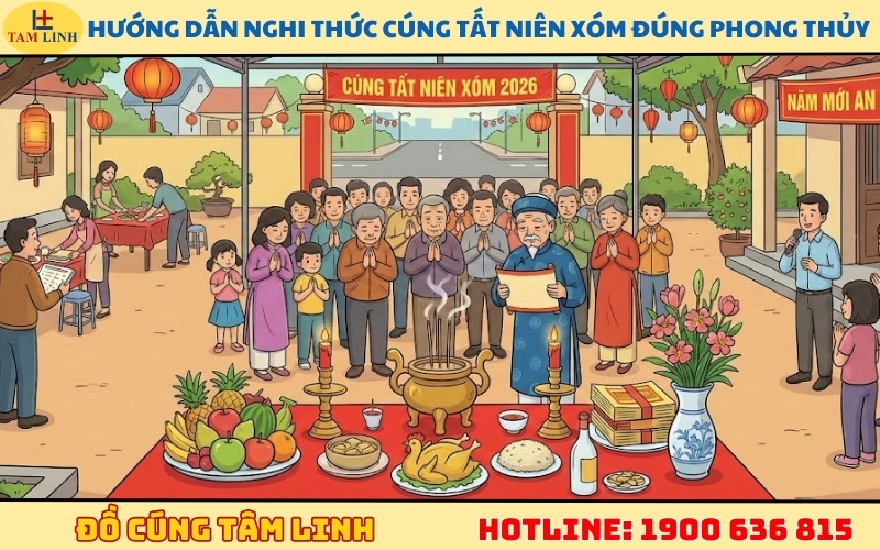 Hướng dẫn nghi thức cúng tất niên xóm đúng phong thủy