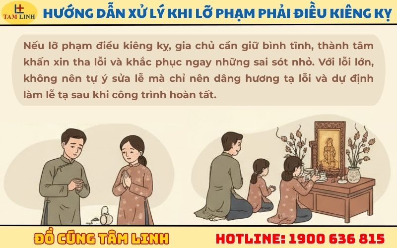 Hướng dẫn xử lý khi lỡ phạm phải điều kiêng kỵ