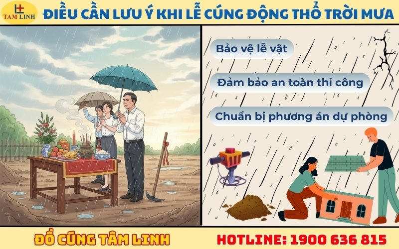 Lưu ý khi ngày động thổ trời mưa tốt hay xấu