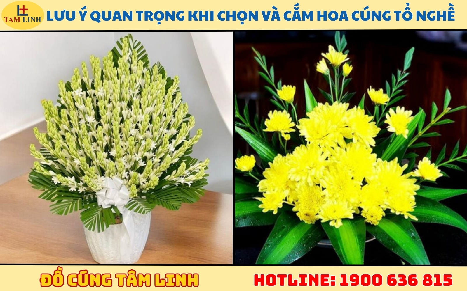 Lưu ý quan trọng khi chọn và cắm hoa cúng Tổ nghề