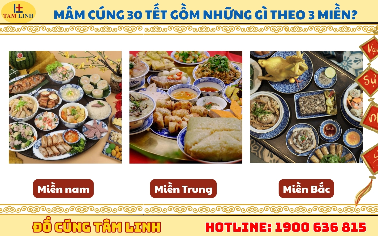 Mâm cúng 30 Tết gồm những gì theo 3 miền