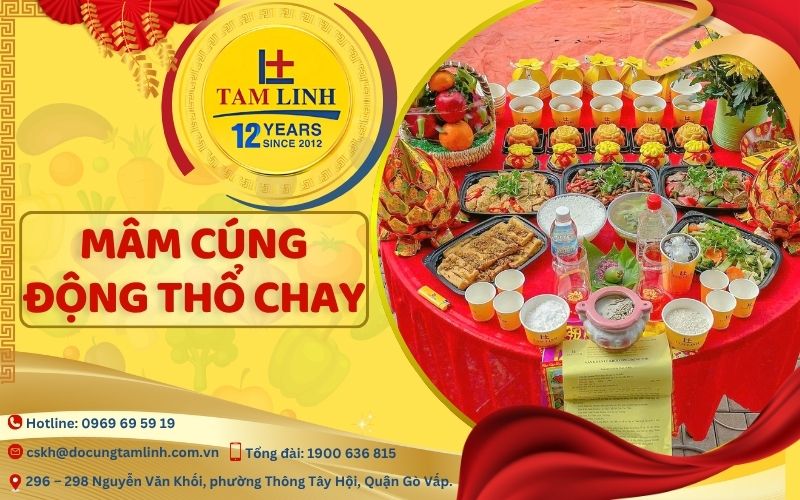 mâm cúng động thổ chay chuẩn