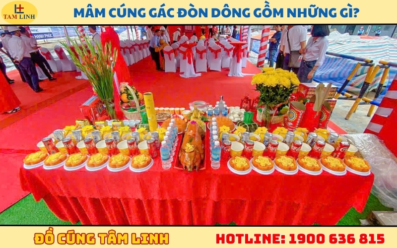 Mâm cúng gác đòn dông gồm những gì