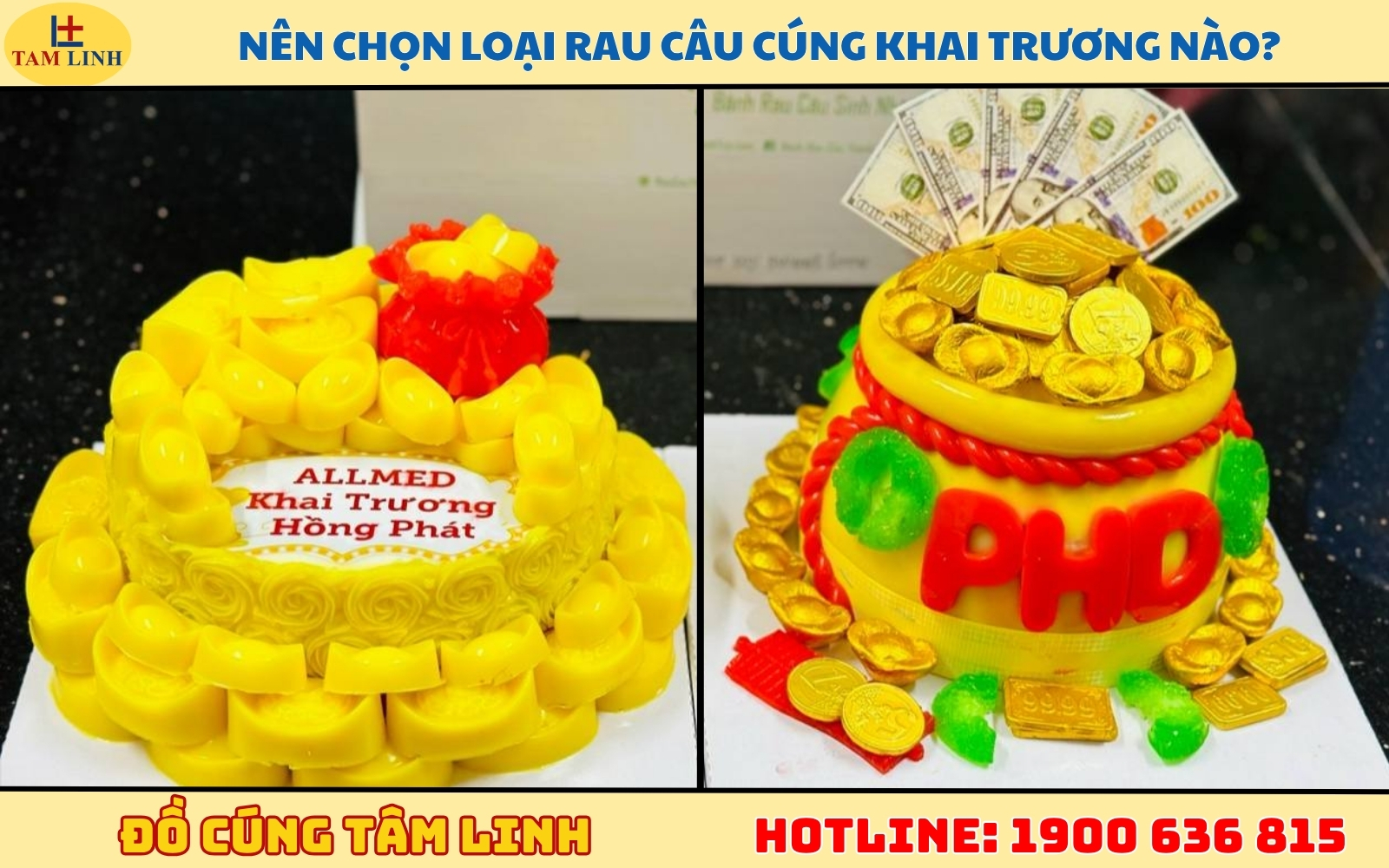 Nên chọn loại rau câu cúng khai trương nào