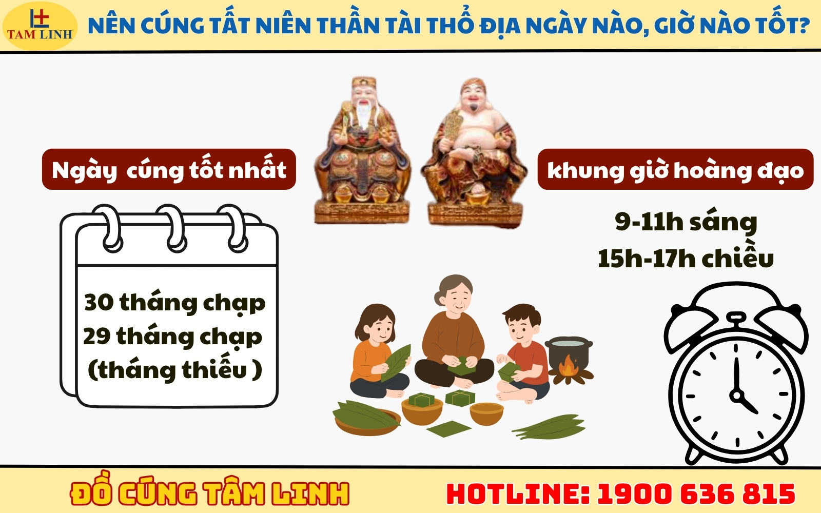 Nên cúng tất niên Thần Tài Thổ Địa ngày nào, giờ nào tốt