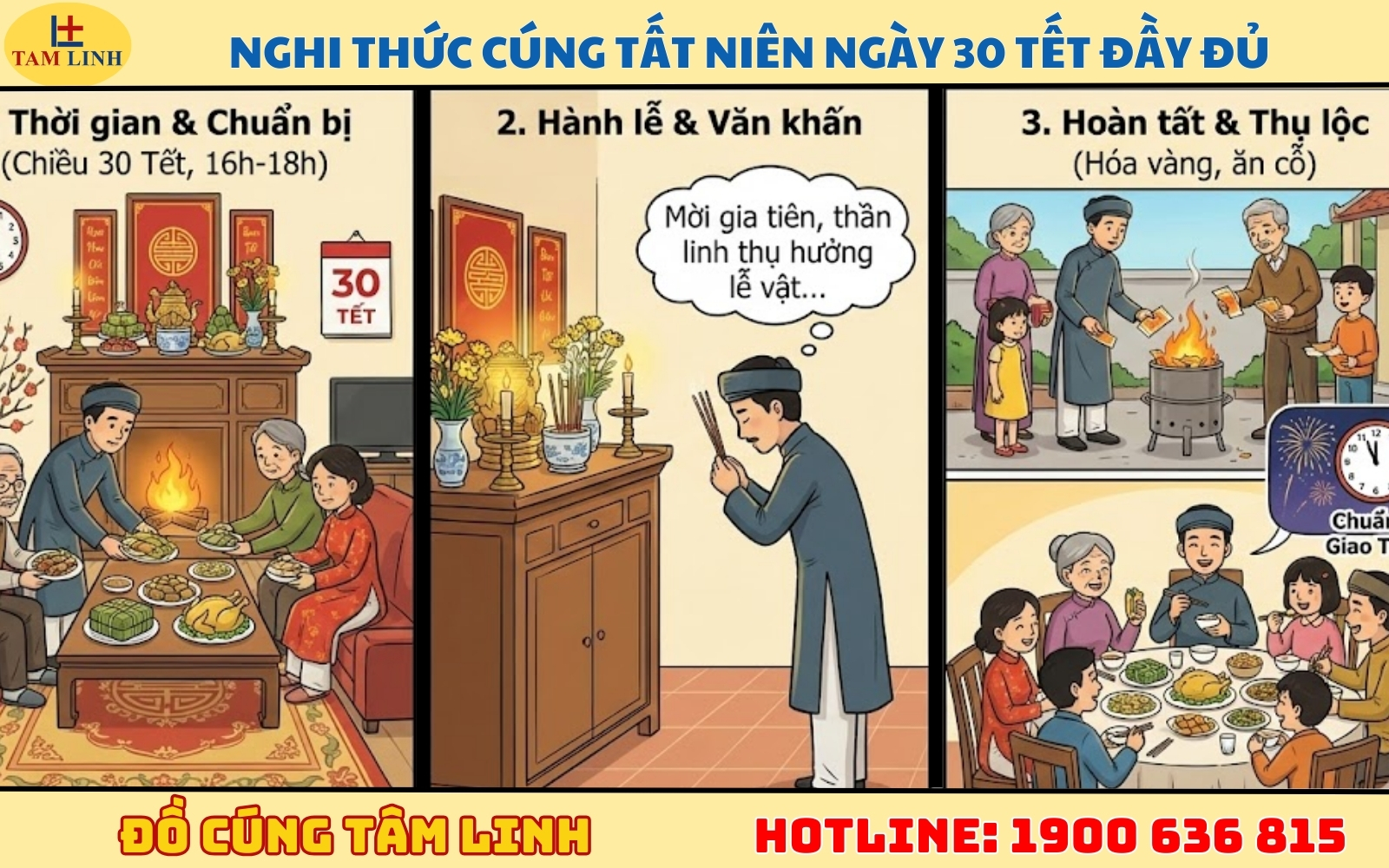 Nghi thức cúng tất niên ngày 30 tết đầy đủ