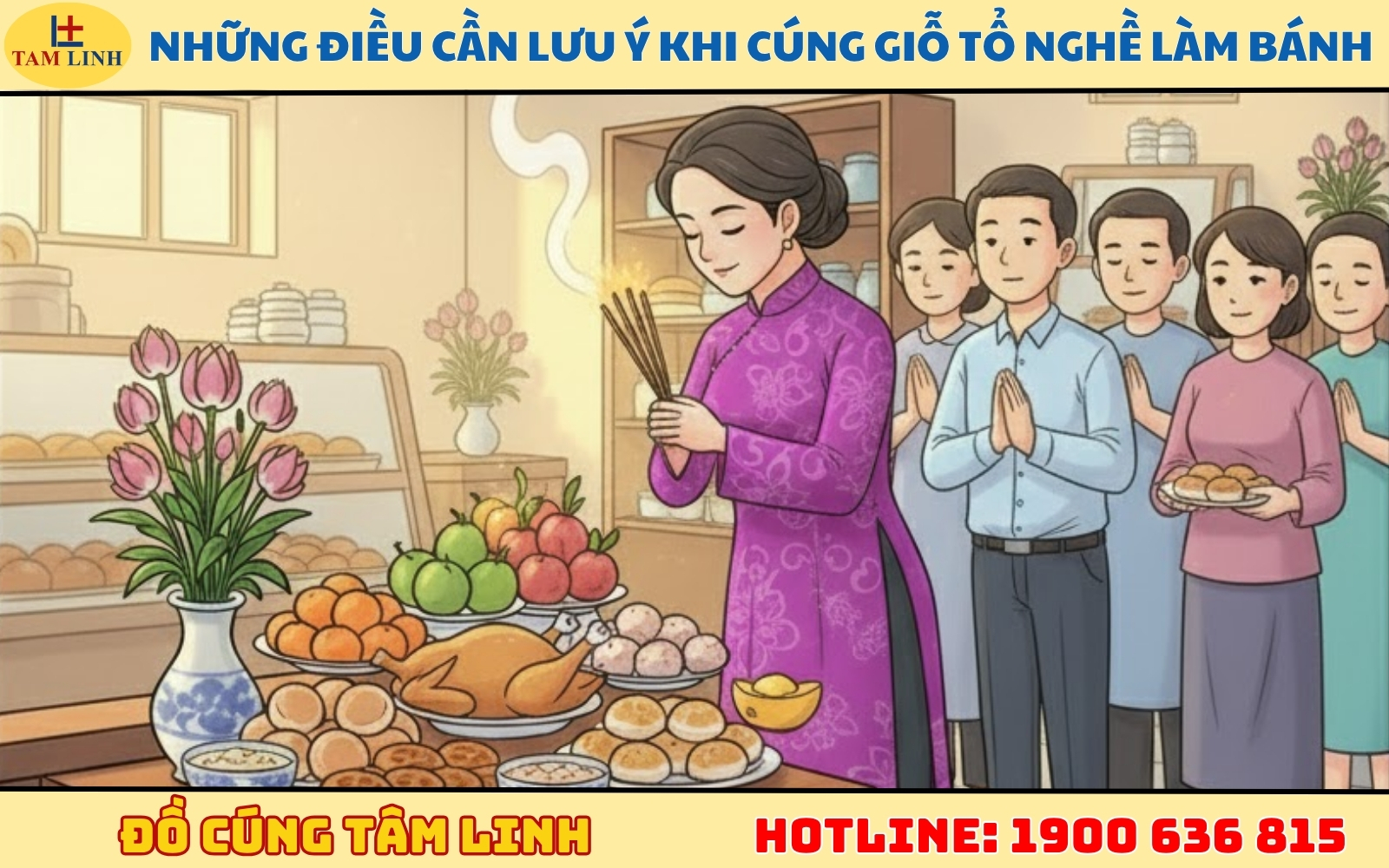 Những điều cần lưu ý khi cúng giỗ tổ nghề bánh