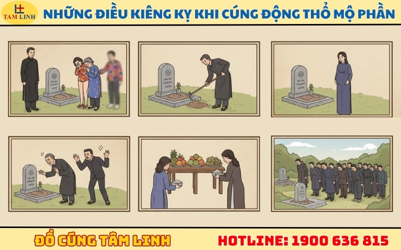 Những điều kiêng kỵ khi cúng động thổ mộ phần