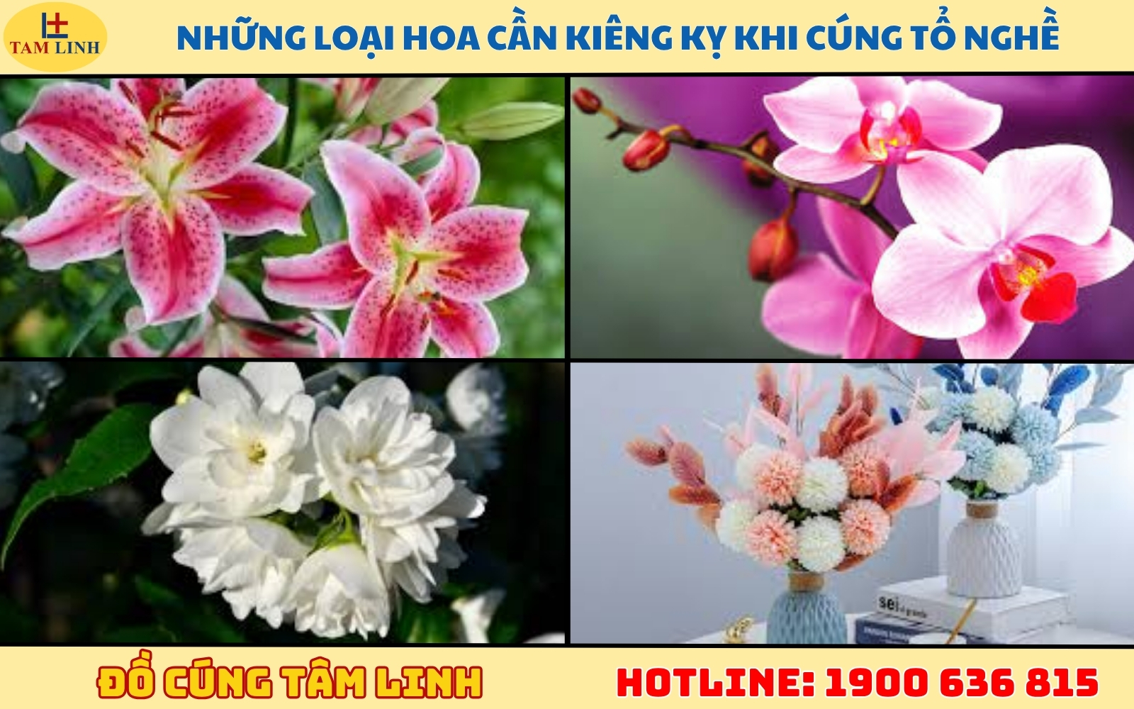 Những loại cần kiêng kỵ khi chọn hoa cúng Tổ nghề