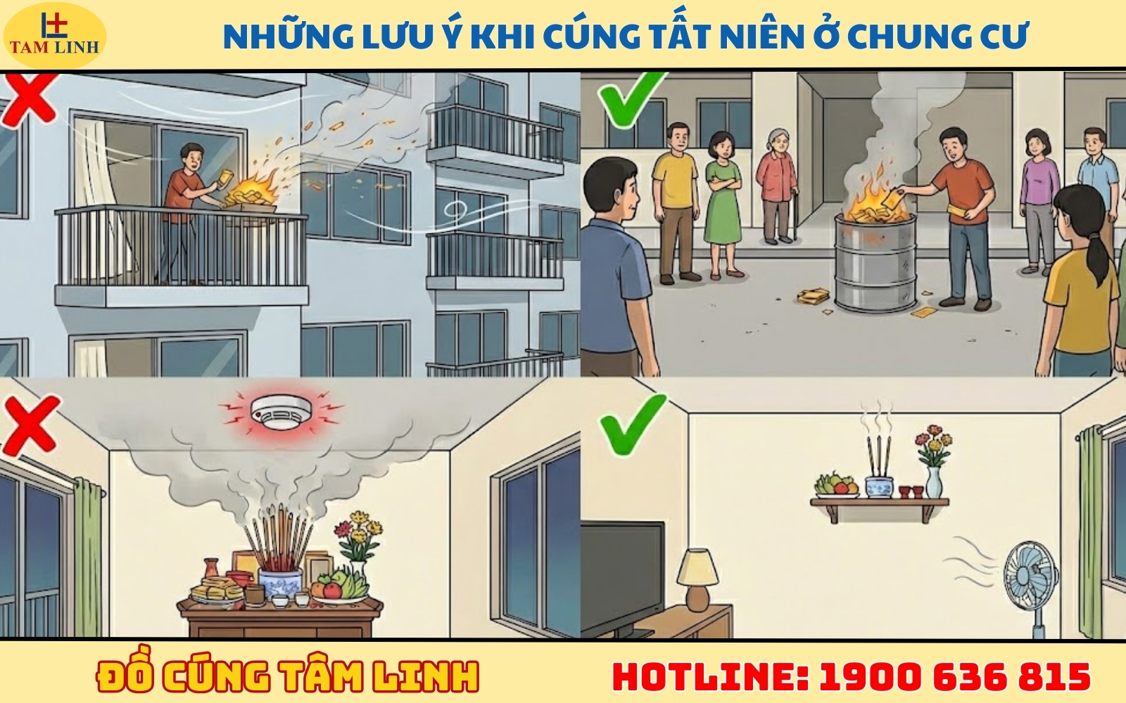 Những lưu ý khi cúng tất niên ở chung cư