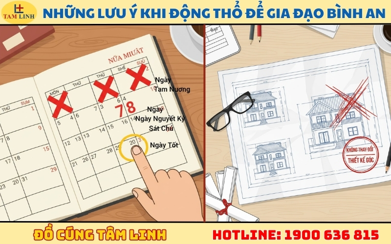 Những lưu ý khi động thổ để gia đạo bình an