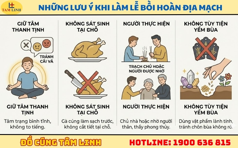 Những lưu ý khi làm lễ bồi hoàn địa mạch