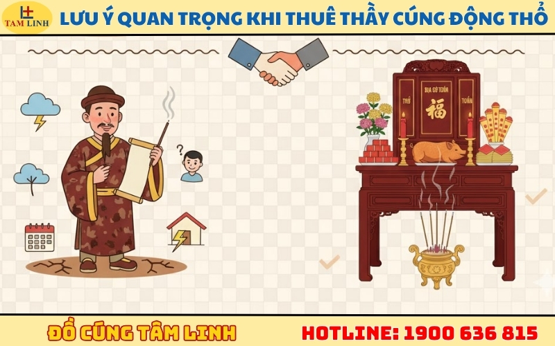 Những lưu ý QUAN TRỌNG khi thuê thầy cúng động thổ uy tín