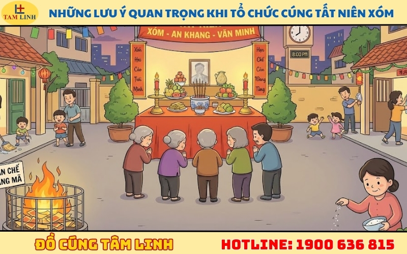 Những lưu ý quan trọng khi tổ chức cúng tất niên xóm
