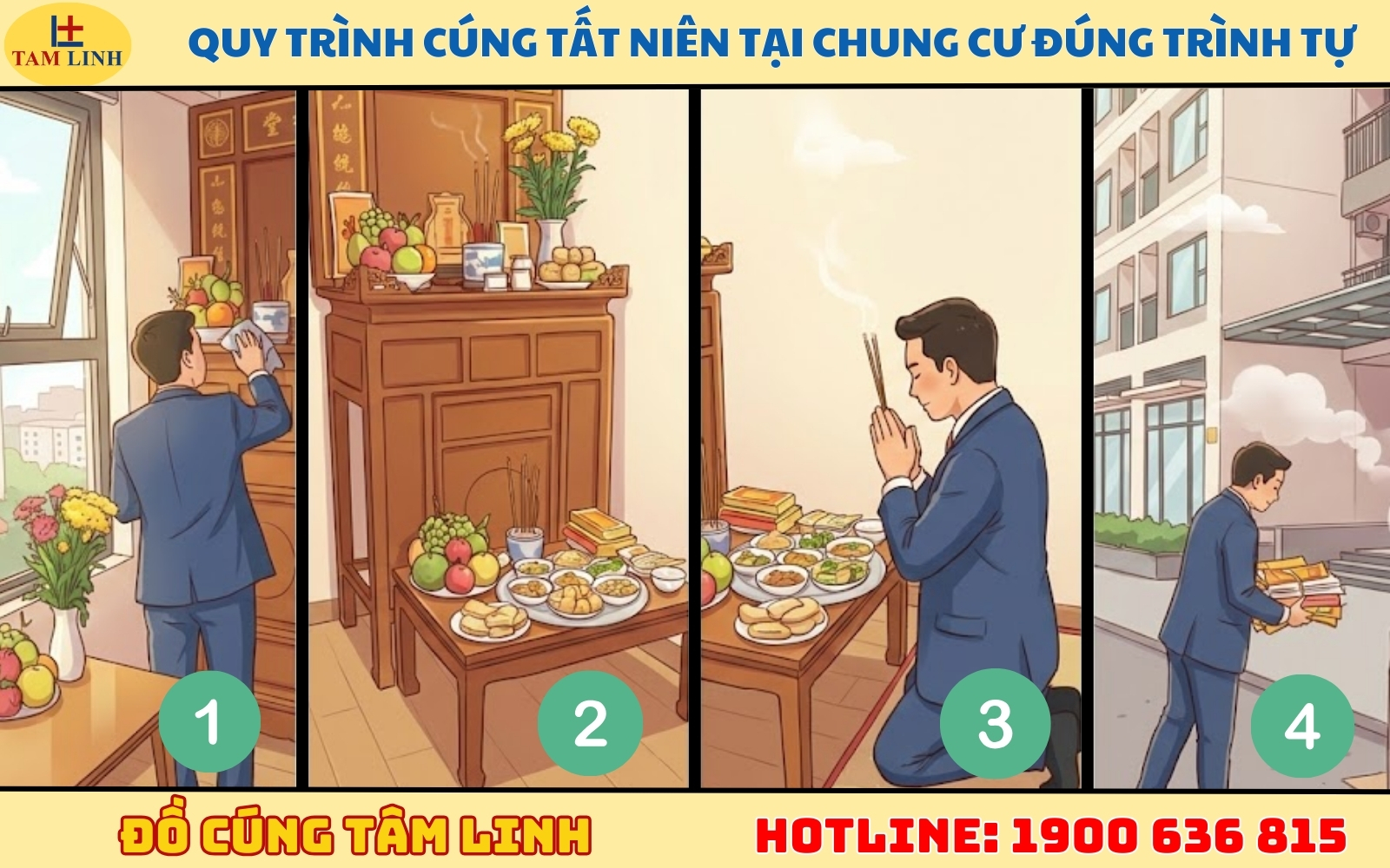 Quy trình cúng tất niên tại chung cư đúng trình tự