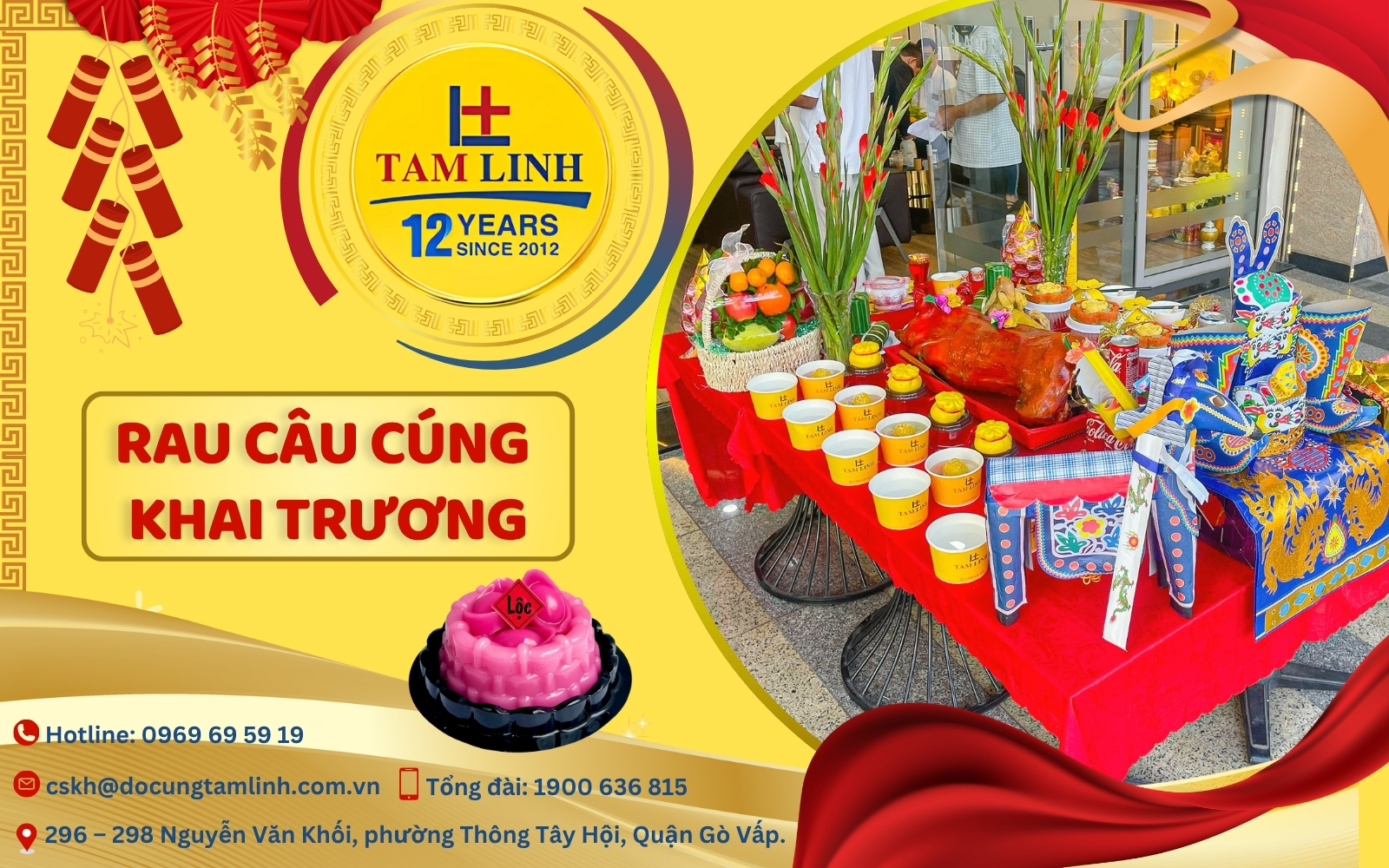 Rau câu cúng khai trương