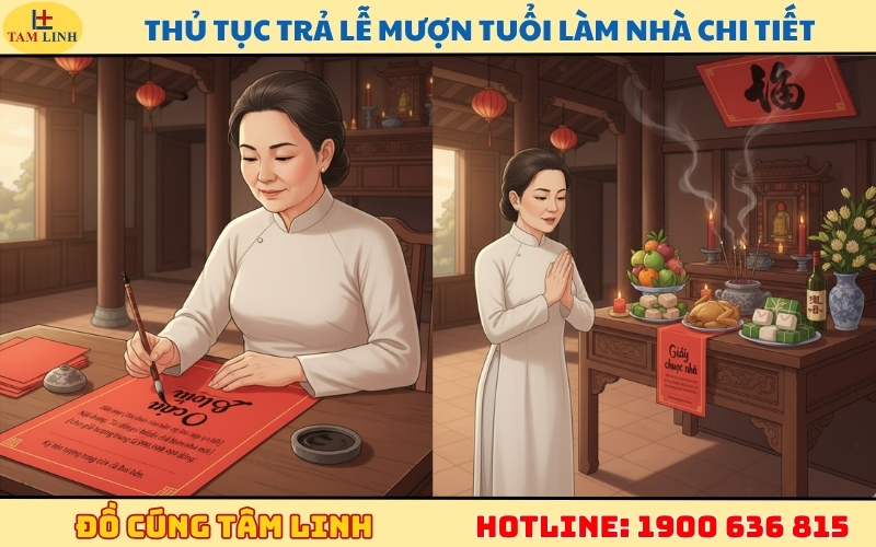 Thủ tục trả lễ mượn tuổi làm nhà chi tiết