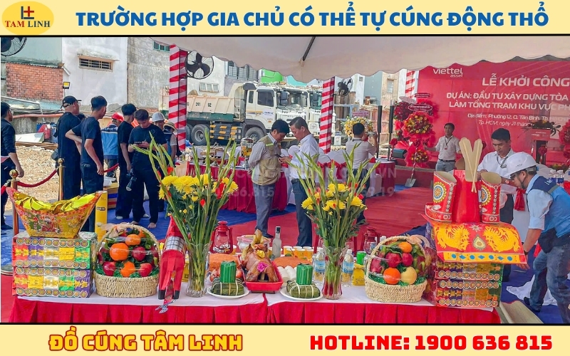 Trường hợp gia chủ có thể tự cúng động thổ