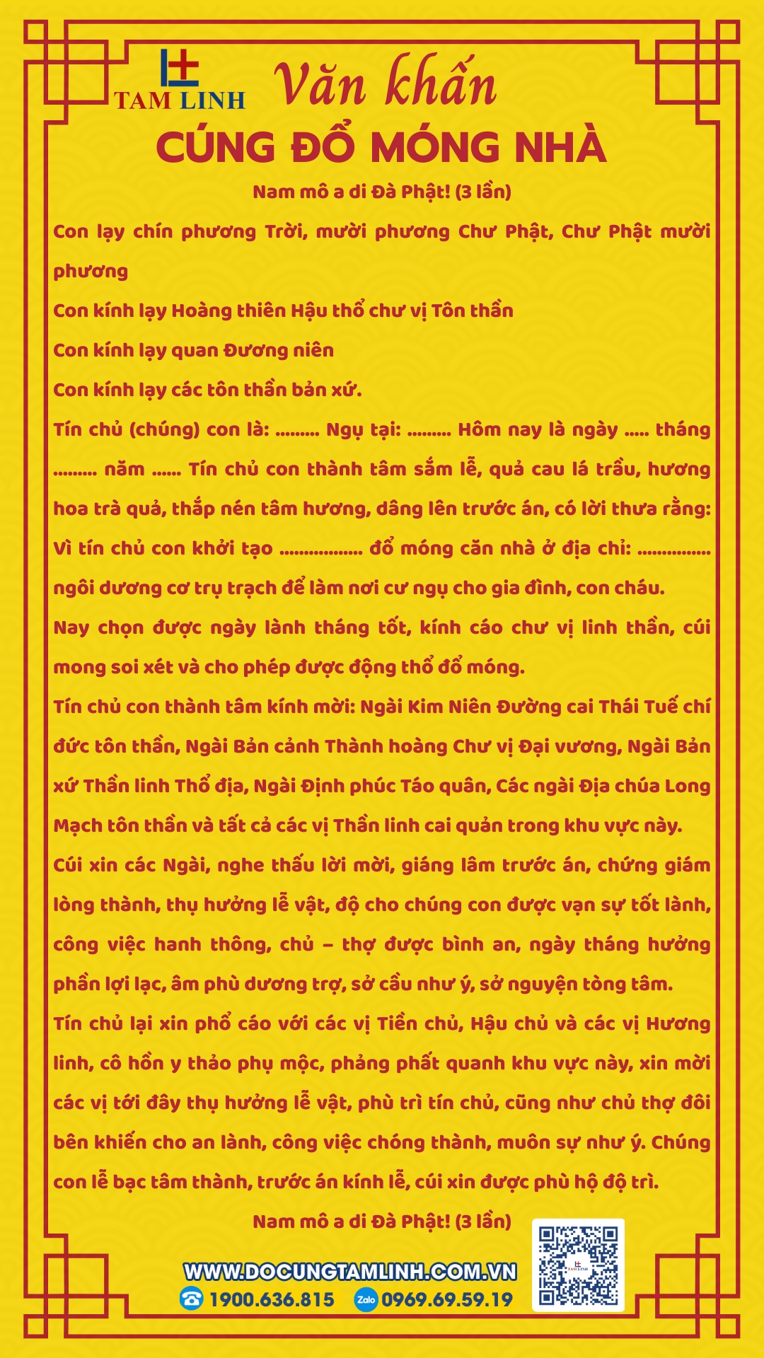 văn khấn cúng đổ móng nhà