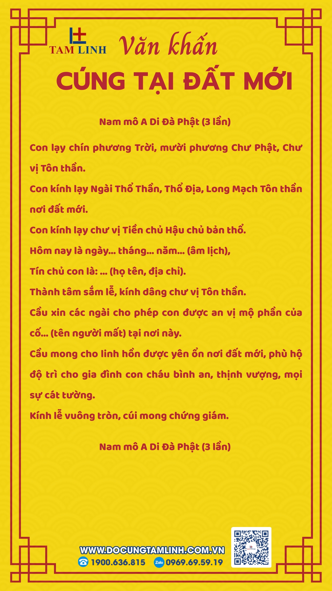 văn khấn cúng tạ đất mới