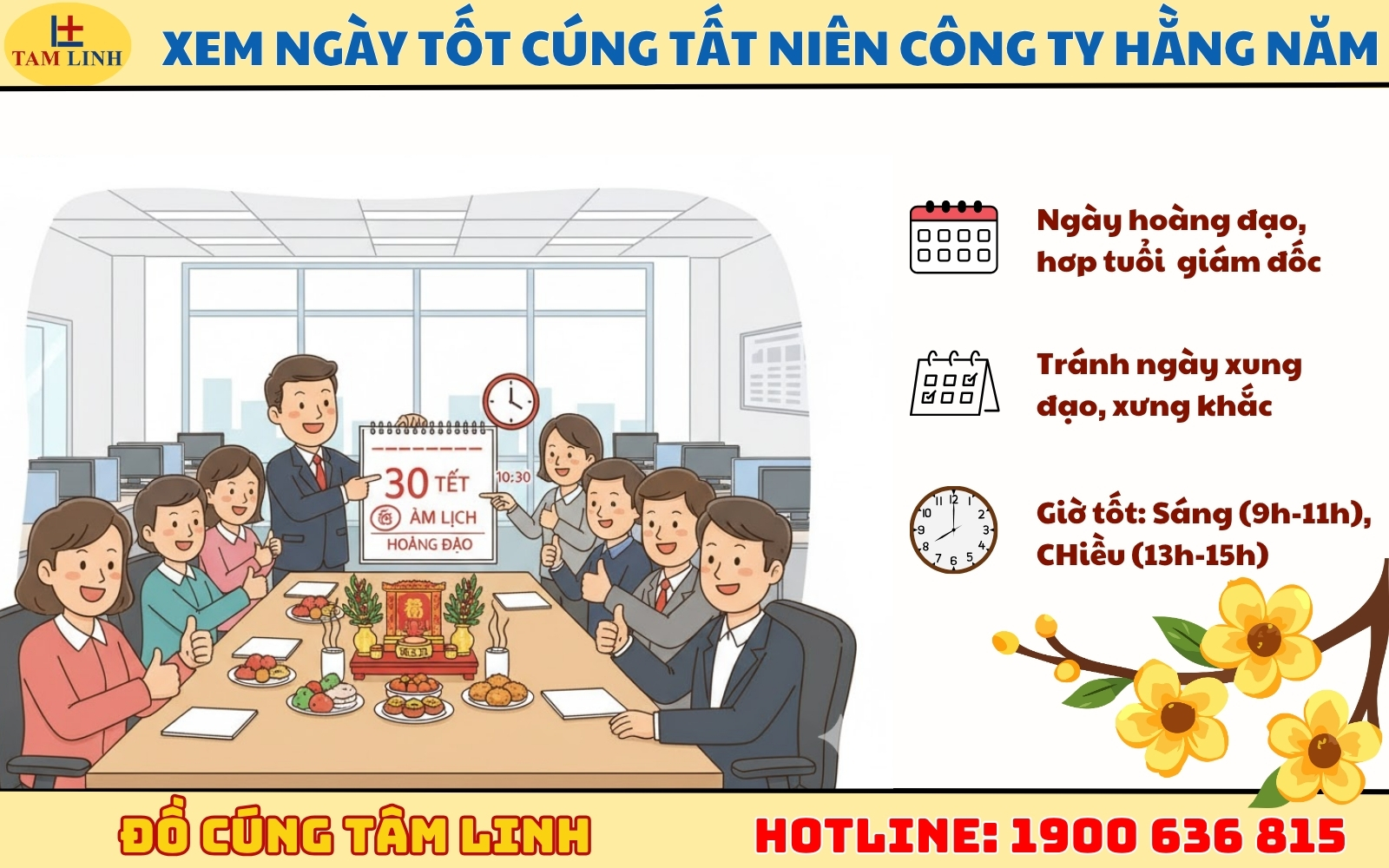 Xem ngày tốt cúng tất niên công ty hằng năm