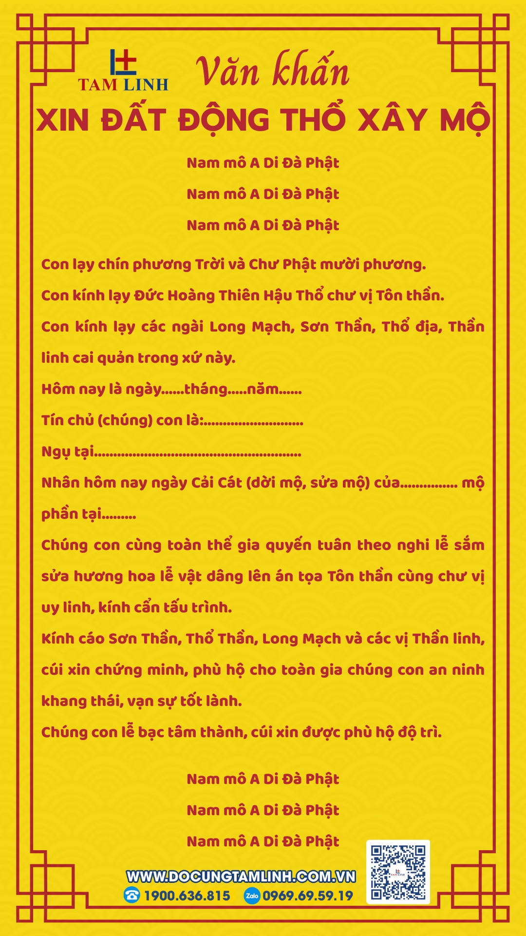 xin đất động thổ xây mộ