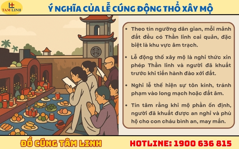 Ý nghĩa của lễ cúng động thổ xây mộx