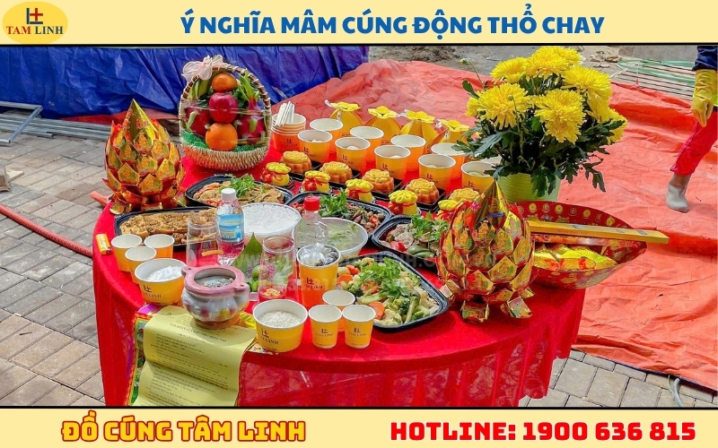 Ý nghĩa mâm cúng động thổ chay