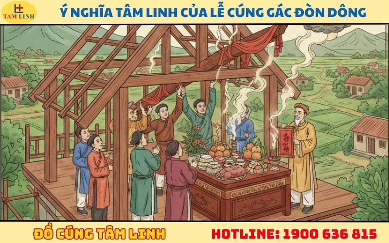 Ý nghĩa tâm linh của lễ cúng gác đòn dông
