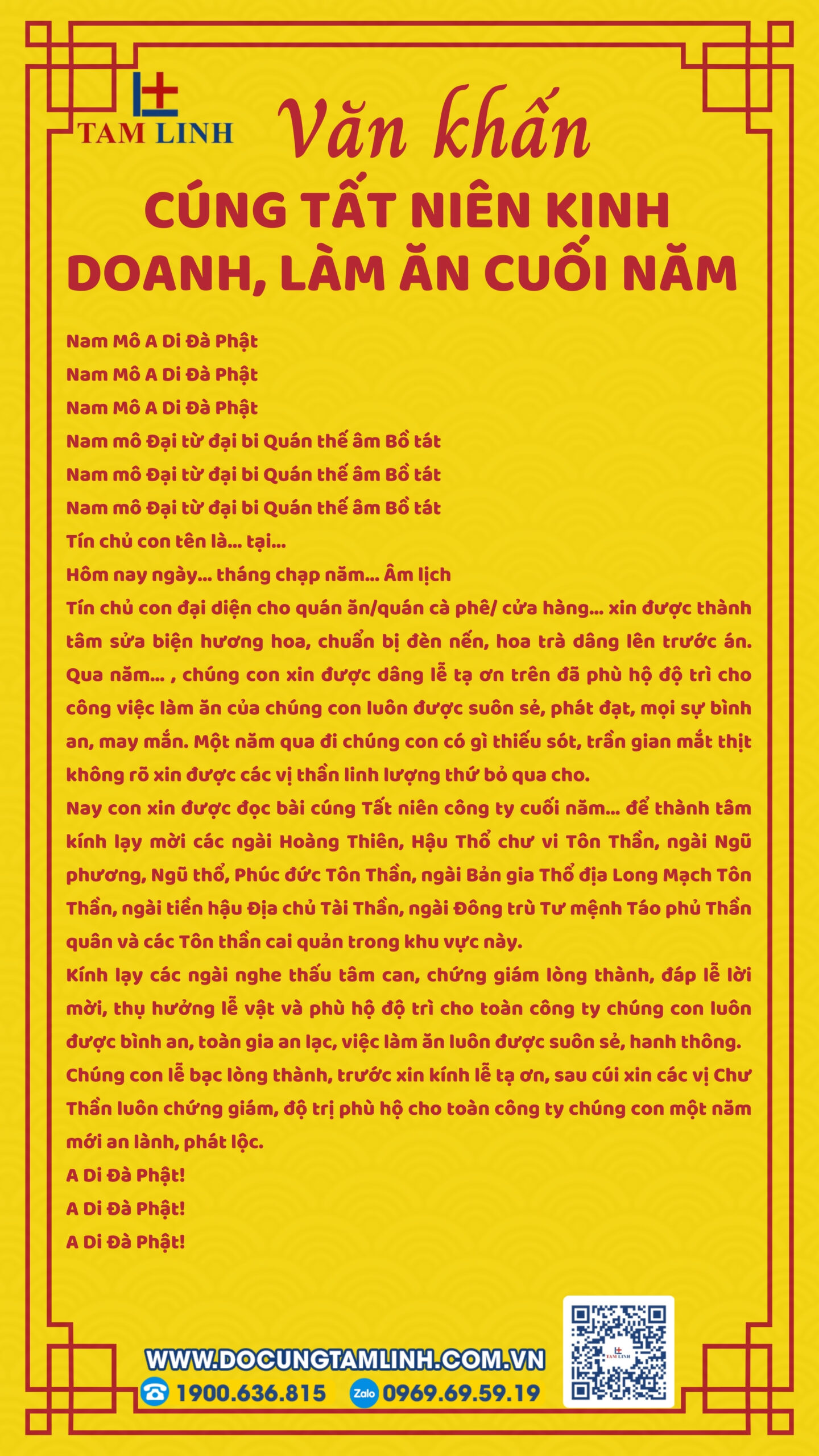 Bài văn cúng tất niên kinh doanh, làm ăn cuối năm 