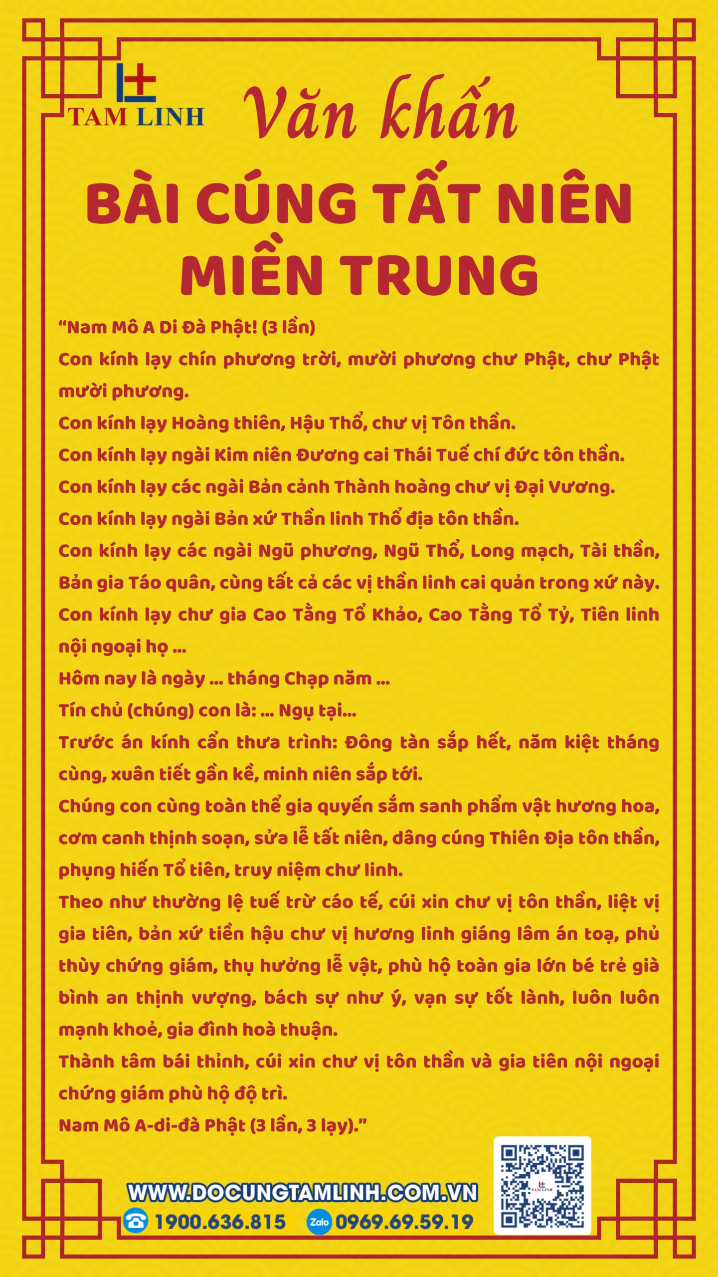 Bài cúng tất niên miền Trung chuẩn cổ truyền