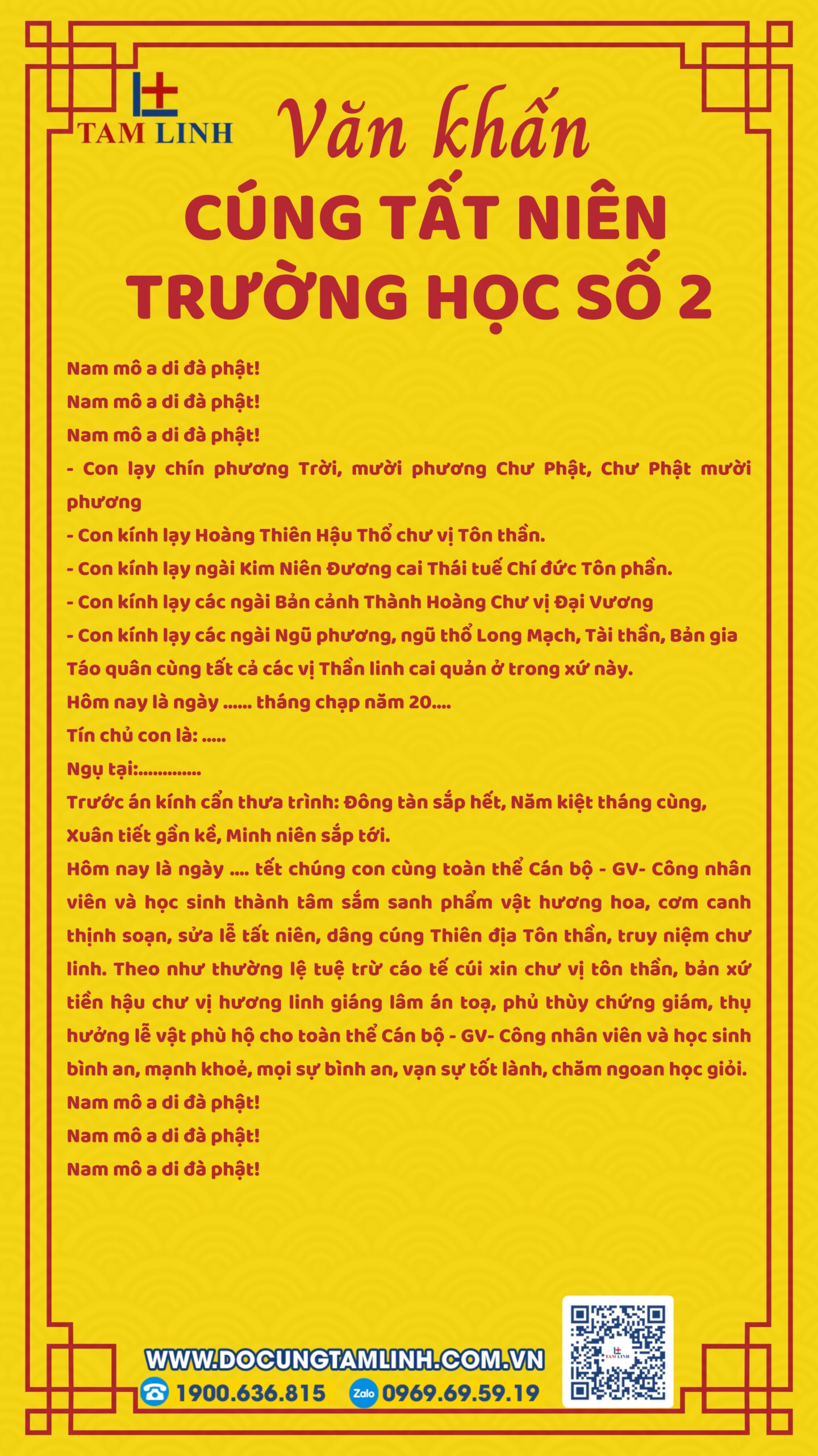 Bài văn khấn cúng tất niên trường học số 2