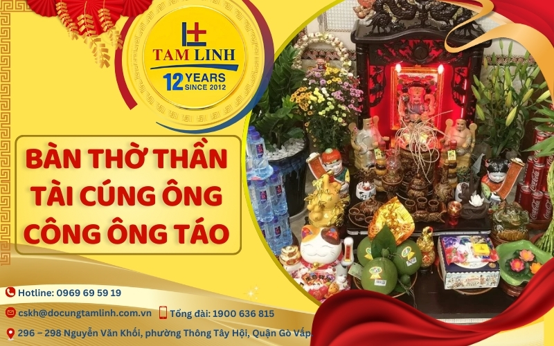 bàn thờ thần tài cúng ông công ông táo