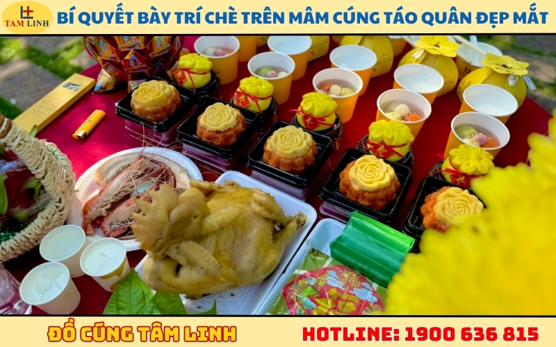 Bí quyết bày trí chè trên mâm cúng Táo Quân đẹp mắt