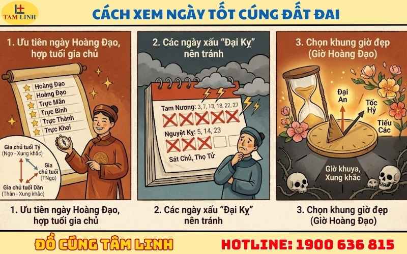 Cách xem ngày tốt cúng đất đai
