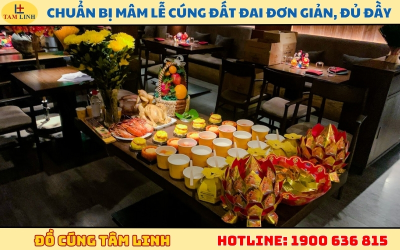 Chuẩn bị mâm lễ cúng đất đai đơn giản, đủ đầy